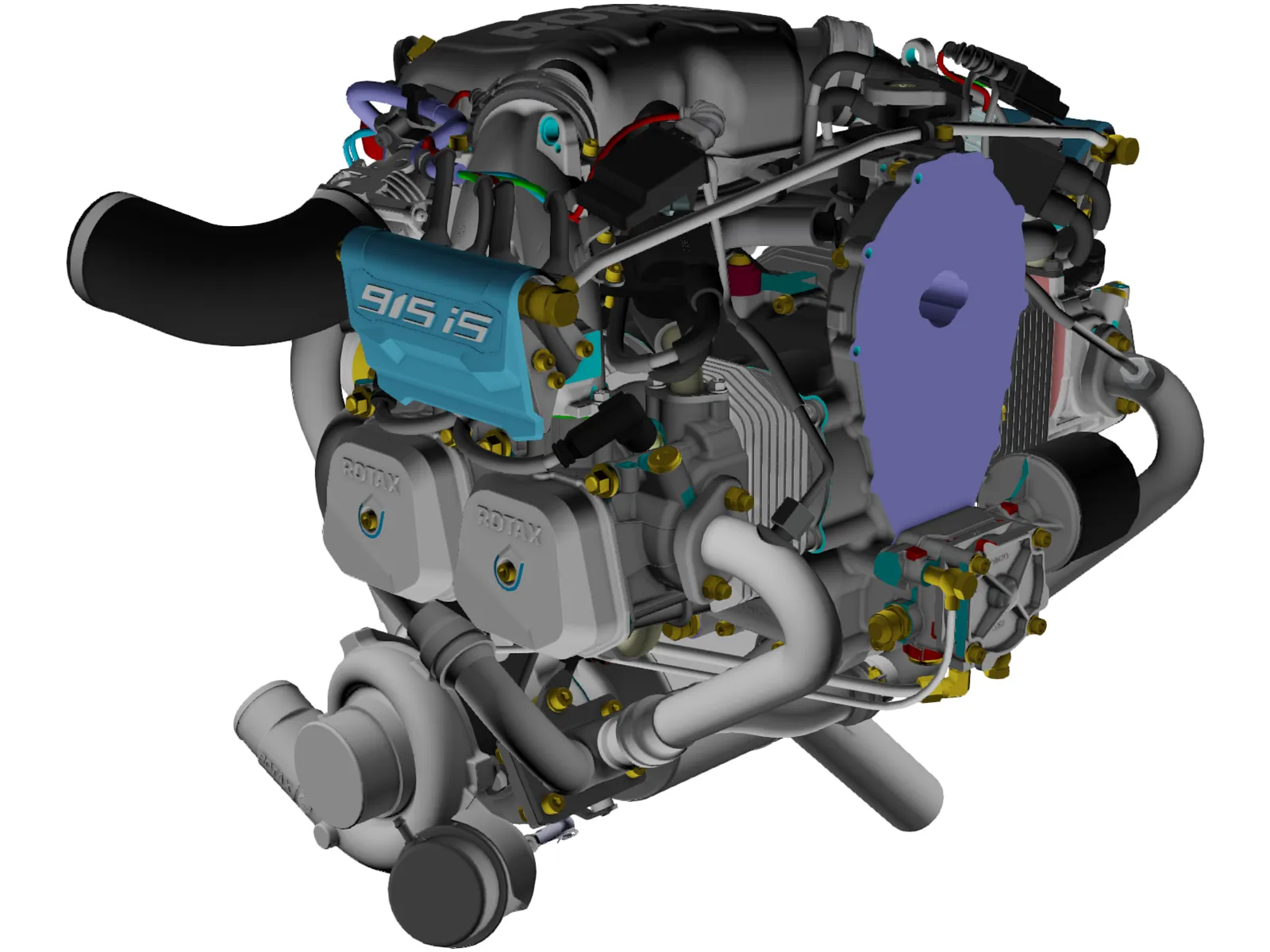 Rotax 915 iS Engine 3D Model