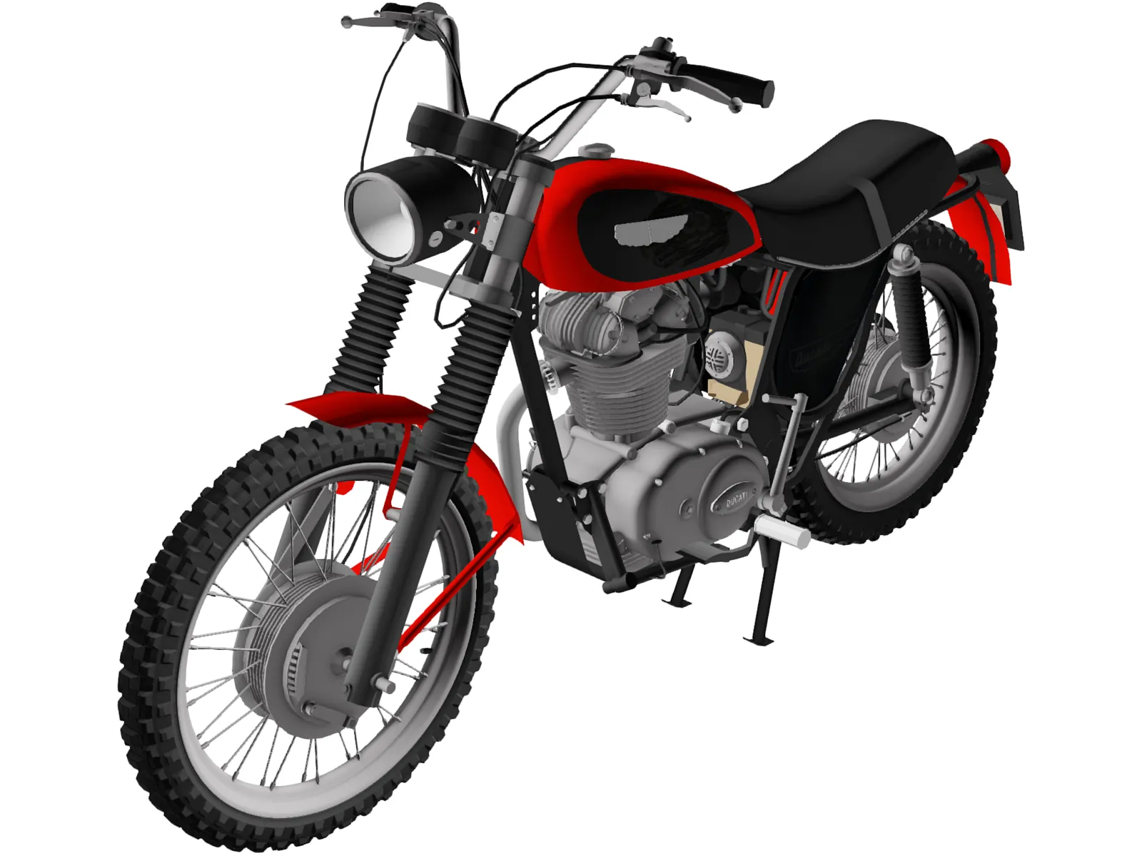 Ducati 350 Scrambler (1971) 3D Model
