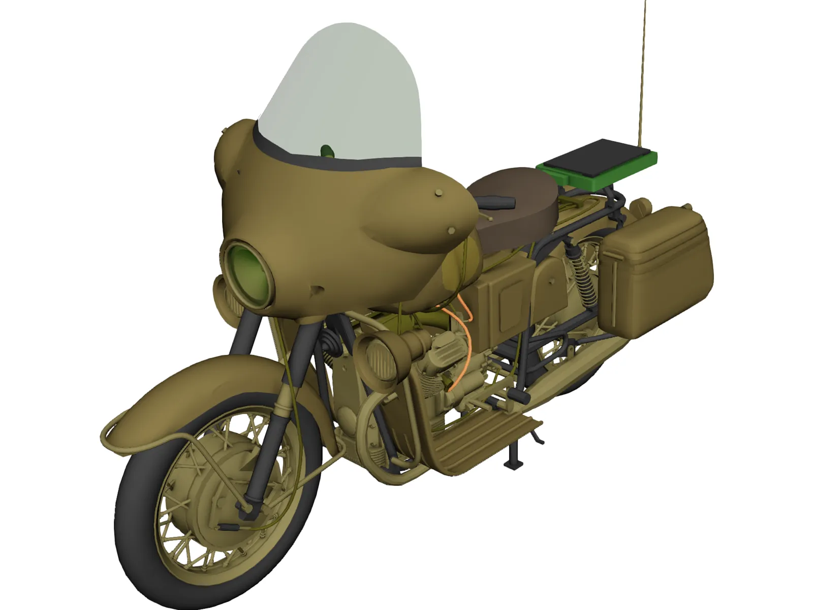 Moto Guzzi 700cc 3D Model - 3DCADBrowser