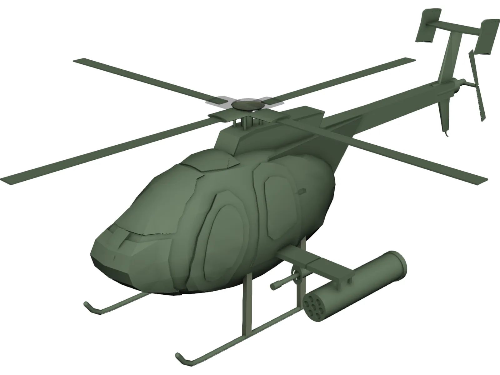 Hughes OH-6 Little Bird 3D Model