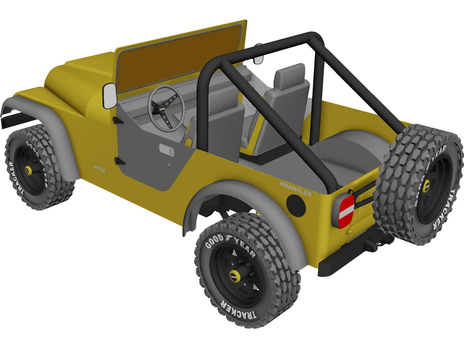 Jeep Wrangler 3D CAD Model - 3D CAD Browser