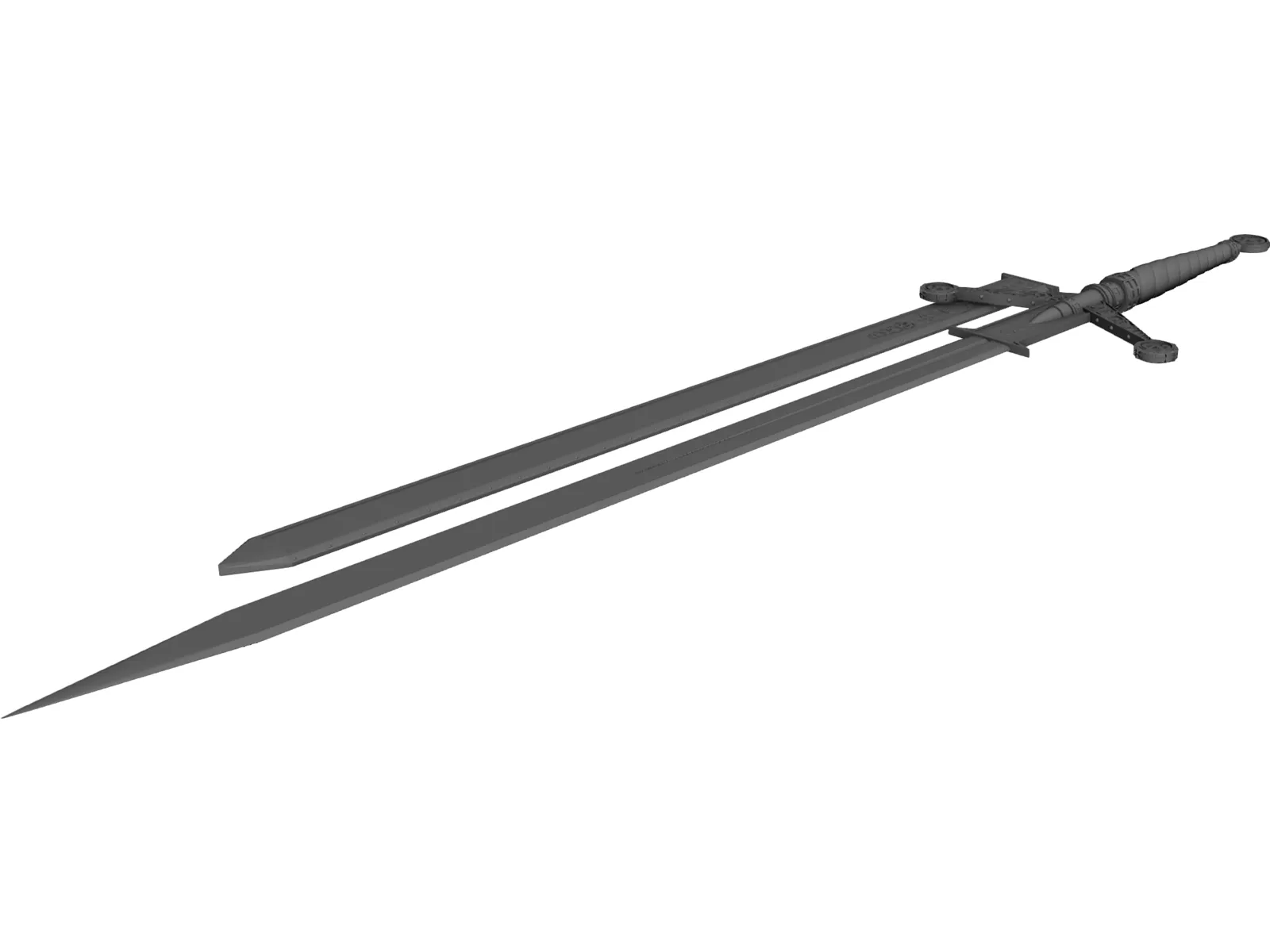 Scottish Claymore 3D Model