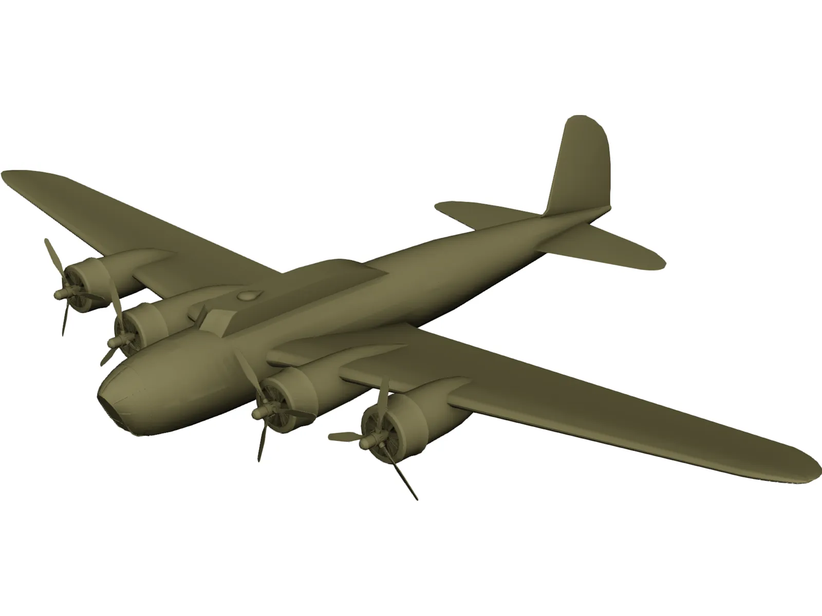 Boeing B-17D Flying Fortress 3D Model