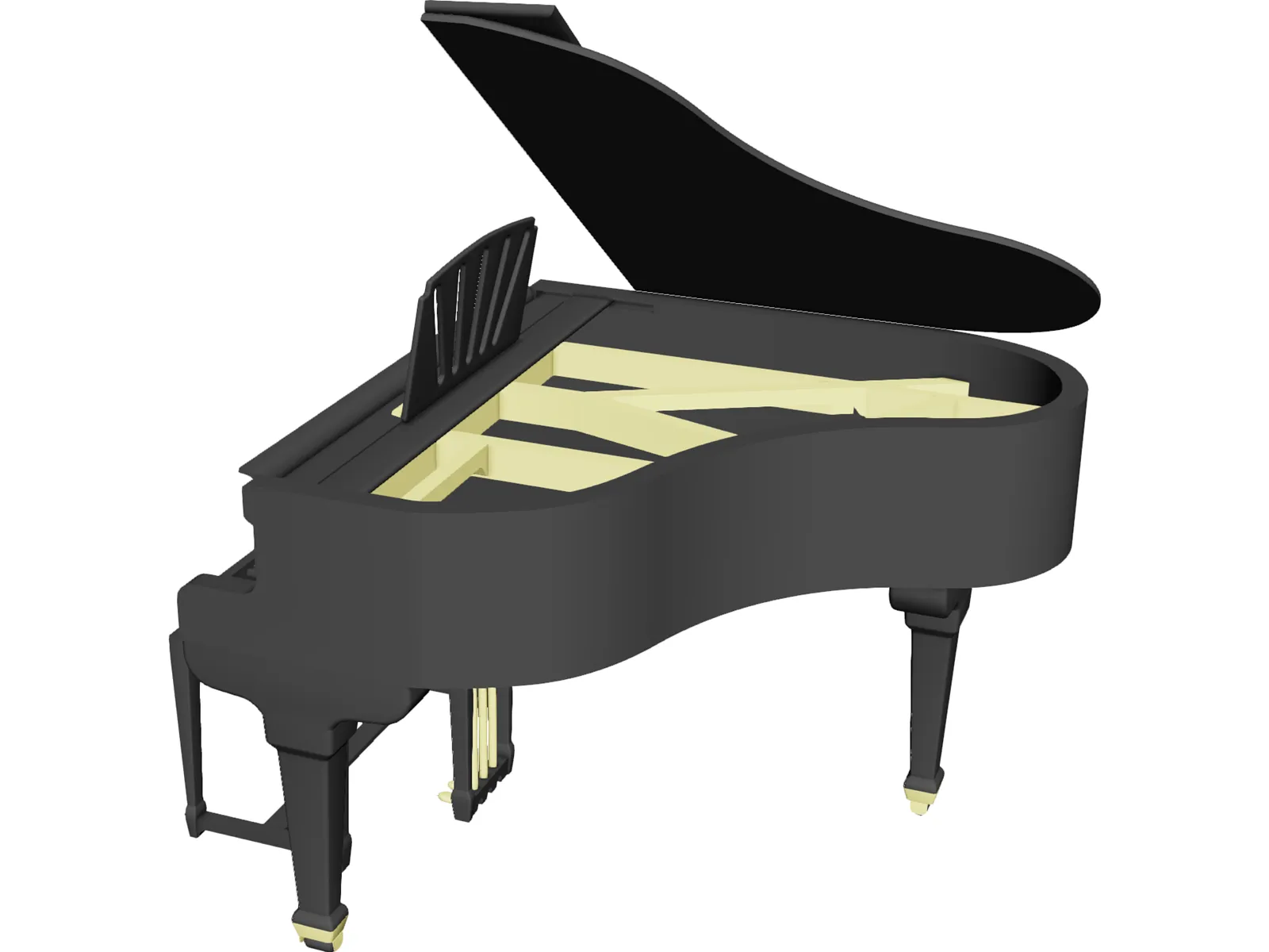 Piano 3D Model - 3DCADBrowser