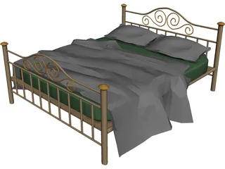 Iron Bed 3D Model - 3D CAD Browser