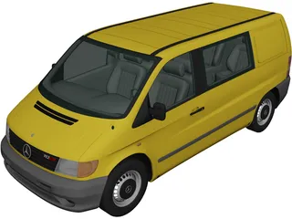 Mercedes-Benz Vito (W638) Kombi Van 1996 3D Model $149 - .3ds .c4d