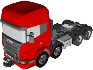 Scania 8X4 CAD 3D Model