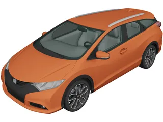 Honda Civic Tourer (2014) 3D Model