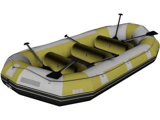 Rafting Boat 3D Model
