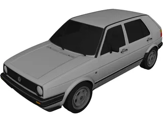 Volkswagen Golf GL (1990) 3D Model