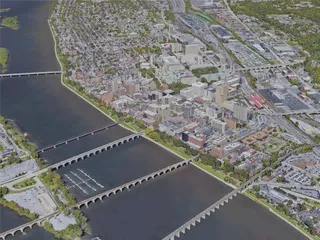 Harrisburg City, PA, USA (2022) 3D Model