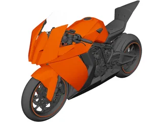 KTM 1190 RC8 R Track 3D Model