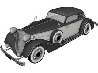 Horch 853A Sport Cabriolet (1937) 3D Model