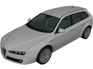 Alfa-Romeo 159 Sportwagon (2011) 3D Model