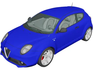 Alfa Romeo MiTo Veloce (2016) 3D Model