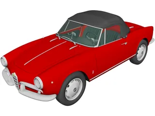 Alfa Romeo Giulietta Spider (1955) 3D Model