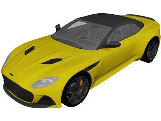 Aston Martin DBS Superleggera Volante (2020) 3D Model