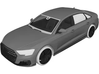 Audi A8 Long (2022) 3D Model