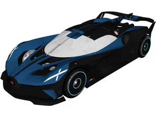 Bugatti Bolide Concept (2020) 3D Model