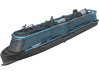 Costa Smeralda Cruise Ship 3D Model