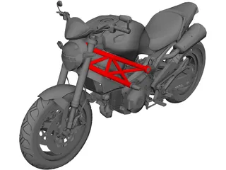 Ducati Monster 696 (2008) 3D Model