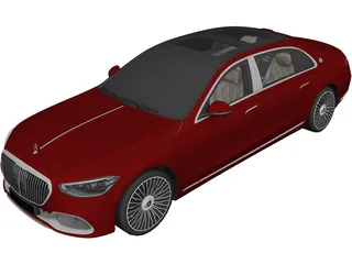 Mercedes-Maybach S-Class (2022) 3D Model