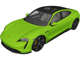 Porsche Taycan Turbo S (2020) 3D Model