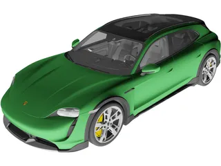 Porsche Taycan Turbo S Cross Turismo (2021) 3D Model