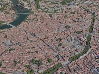 Toulouse City, France (2023) 3D Model