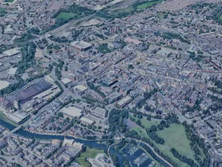 Northampton City, UK (2023) 3D Model