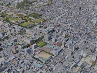 Akita City, Japan (2022) 3D Model