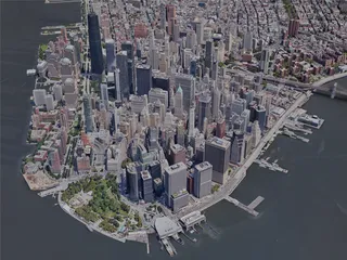 New York City, Lower Manhattan, USA (2023) 3D Model