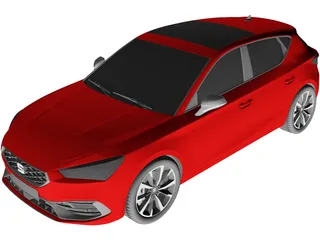 Seat Leon FR (2022) 3D Model