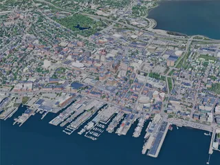 Portland City, ME, USA (2024) 3D Model