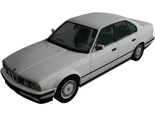 BMW 525i Sedan [E34] (1988) 3D Model