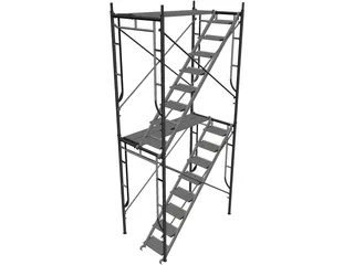 Scaffold Stair Tower 3D Model
