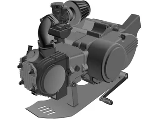 Pit-Bike Engine 125cm3 3D Model