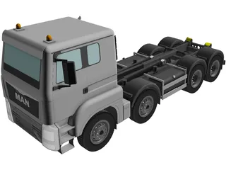 Man 8x4 Hookloader 3D Model