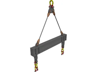 Spreader Beam CAD 3D Model