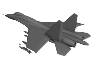 STL file Sukhoi Su-27 Flanker 🛩️・3D printer design to download