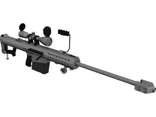 M107 Barrett 3D Model