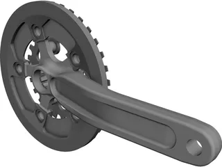 Race Face Turbine Right Crank CAD 3D Model