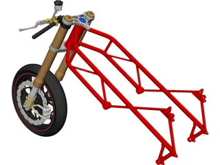 Croc-Chopper-Bike Frame Chassis, 3D CAD Model Library