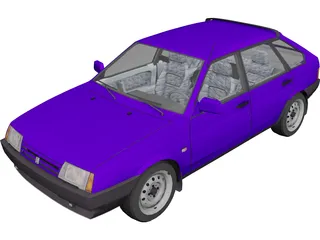 3D model Vaz 2108 Car VR / AR / low-poly