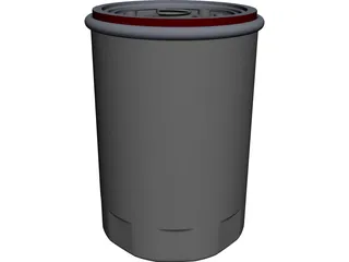 Oil Filter CAD 3D Model