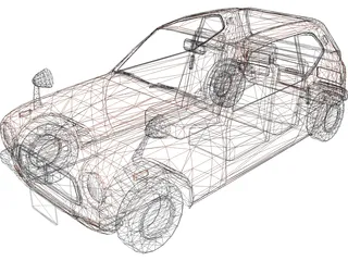 Honda N360 (1967) 3D Model