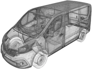 modèle 3D de Renault Trafic II 2006 L1H1 Fourgon tôlé - TurboSquid 1847483