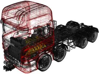 Scania 8X4 3D Model