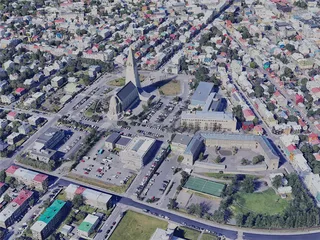 Reykjavik City, Iceland (2023) 3D Model