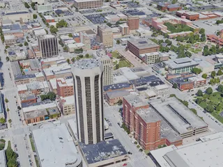 Springfield City, IL, USA (2022) 3D Model